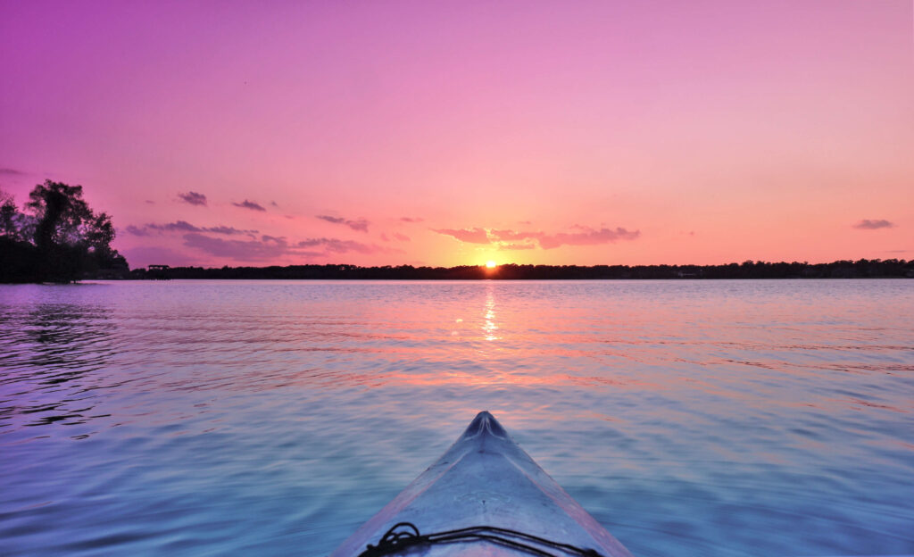 Kayak in the sunset